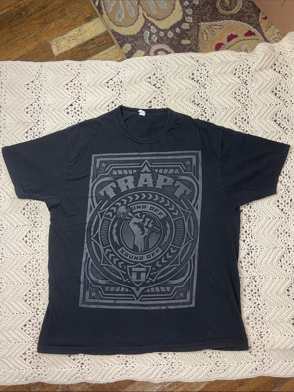 Vintage TRAPT Rock Band Sound Off Tour Tee Shirt XXL y2k Headstrong